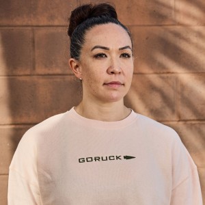 Sweatshirt Goruck Cropped Embroidered Women Pink / Green | FR-038142KRD