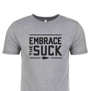 T-Shirt Goruck Embrace the Suck Men Grey | FR-802436BJQ