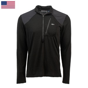 Tops Goruck 24.7 Merino Wool Half Zip Men Black | FR-384012URX