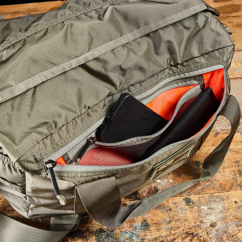 Bags Goruck Kit Bag / Shoe Compartment Ripstop ROBIC® (Includes Shoulder Strap) Accessories Grey / Orange | FR-476103PWD