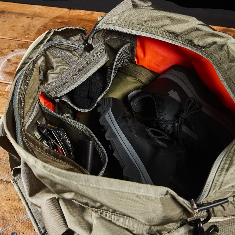 Bags Goruck Kit Bag / Shoe Compartment Ripstop ROBIC® (Includes Shoulder Strap) Accessories Grey / Orange | FR-476103PWD