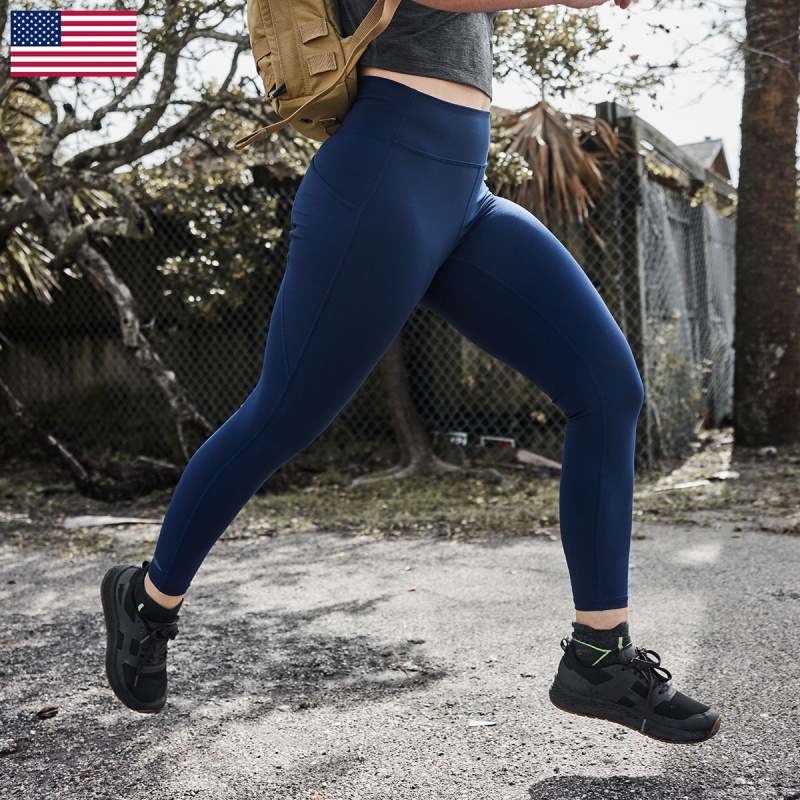 Leggings Goruck Indestructible Tough / Pockets Women Navy | FR-796085LCW