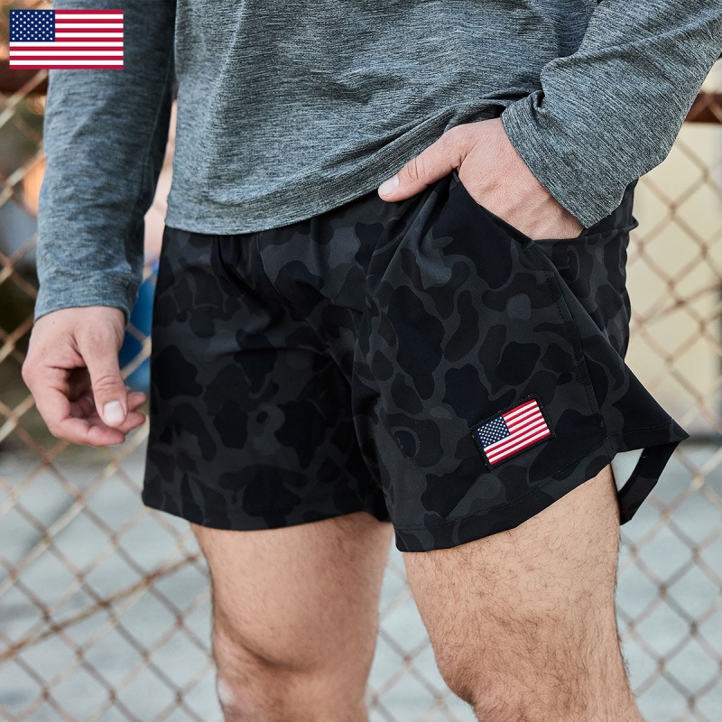 Shorts Goruck Indestructible Training Length 5 Men Black Camo | FR-678420MSH