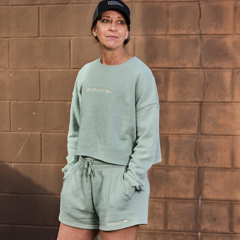 Shorts Goruck Sweat Women Olive / Brown | FR-189723ZEX