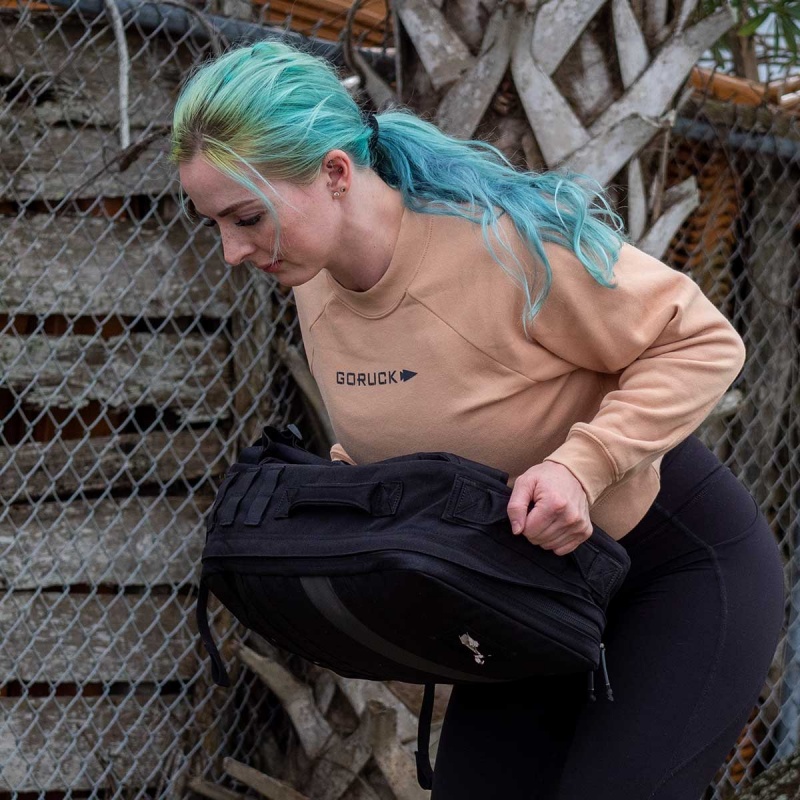 Sweatshirt Goruck Cropped Women Yellow | FR-810754JOP