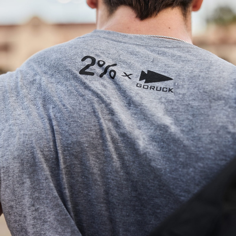 T-Shirt Goruck 2% Men Grey | FR-269851KJM