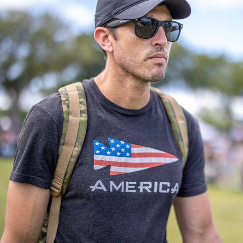 T-Shirt Goruck America Men Black | FR-935086FWS