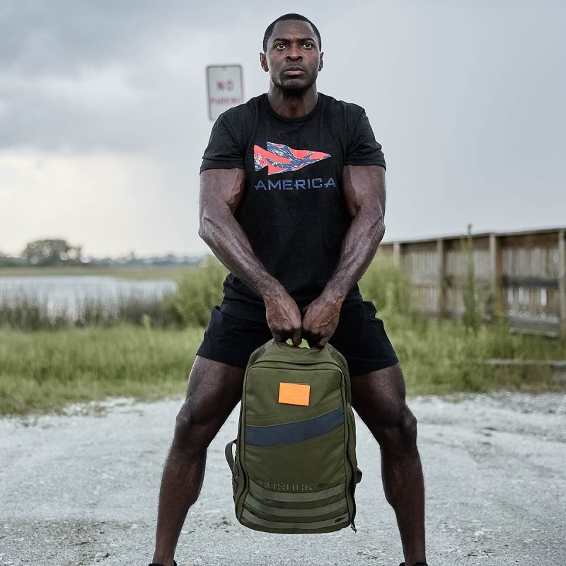 T-Shirt Goruck American Tiger Stripe Spearhead Men Black | FR-683450COX