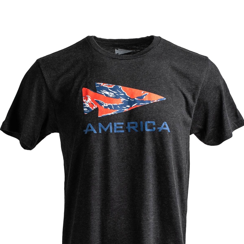 T-Shirt Goruck American Tiger Stripe Spearhead Men Black | FR-683450COX