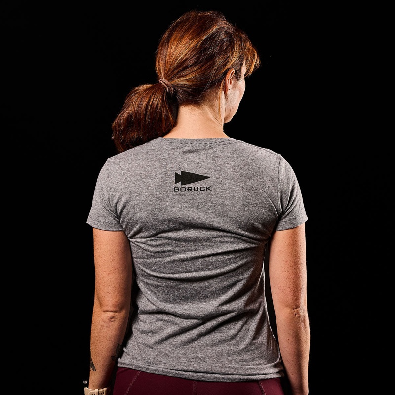 T-Shirt Goruck CrossFit Women Grey | FR-518293JVO