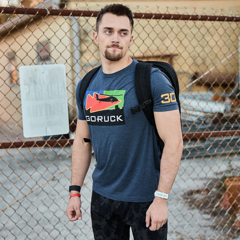 T-Shirt Goruck Mog Mile 30th Anniversary Men Navy | FR-051746DIU