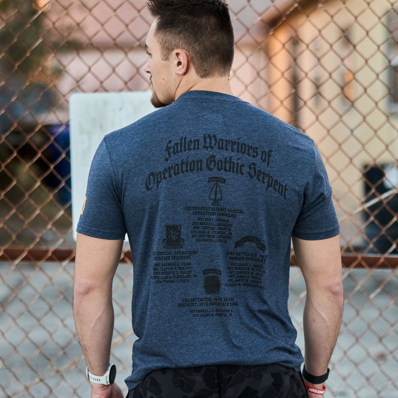 T-Shirt Goruck Mog Mile 30th Anniversary Men Navy | FR-051746DIU