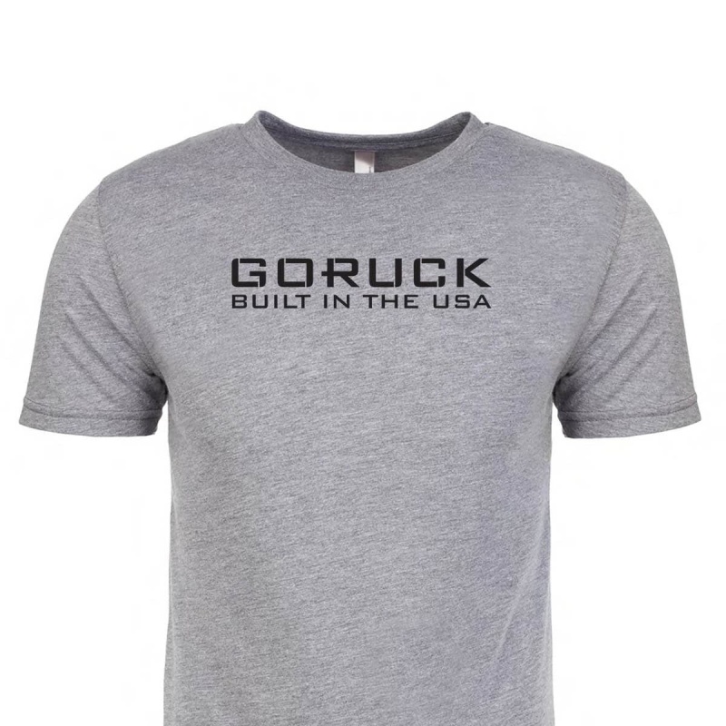 T-Shirt Goruck Reverse Flag Men Grey | FR-701693VAD