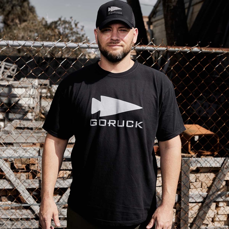 T-Shirt Goruck Spearhead Heavyweight Men Black | FR-036521BQI