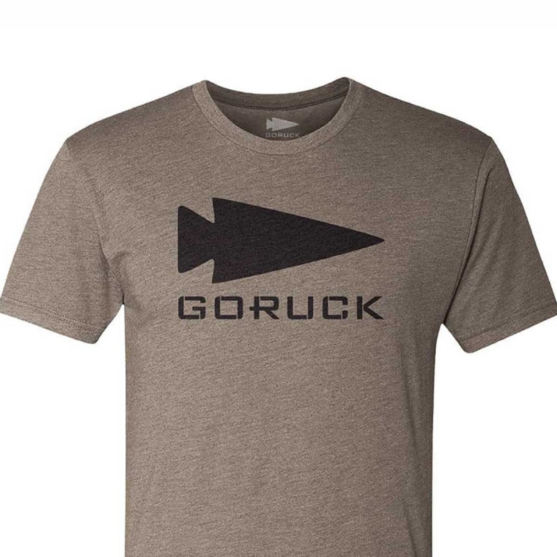 T-Shirt Goruck Spearhead Men Brown | FR-354918FWK