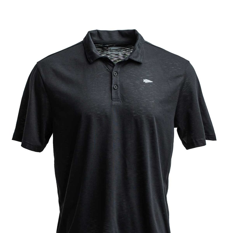 T-Shirt Goruck The Field Polo Men Black | FR-648153ZBD