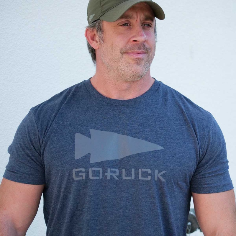 T-Shirt Goruck The Three Rules Men Navy | FR-385912HFK