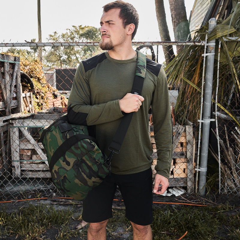 Tops Goruck 24.7 Merino Wool Long Sleeve Tee Men Green | FR-803261NFP