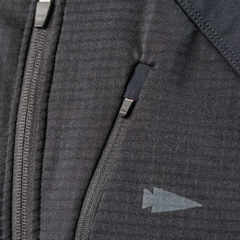 Tops Goruck Indestructible Grid Fleece Full Zip Men Black / Black | FR-659083EPG