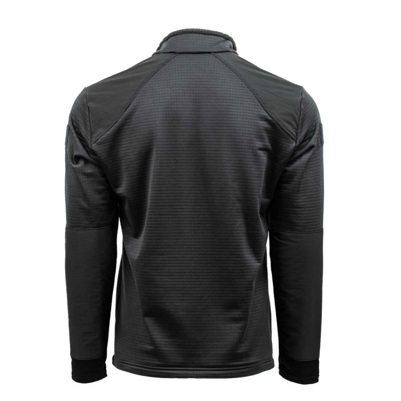 Tops Goruck Indestructible Grid Fleece Half Zip Men Black | FR-256380FHK